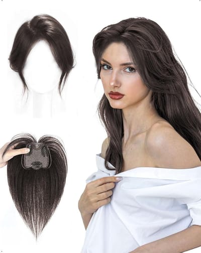 Natuurlijke 3D 360° Franse Zijbangs Clip-in Extensions voor Dames - Lichtgewicht en Ademend Haarstuk voor Dagelijks Gebruik in Zwart en Bruin