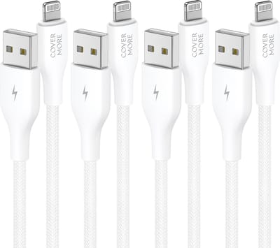 Kabel geschikt voor iPhone - Usb A naar Lightning kabel - Oplaadkabel - 1m - 4 stuks - Voordeelbundel
