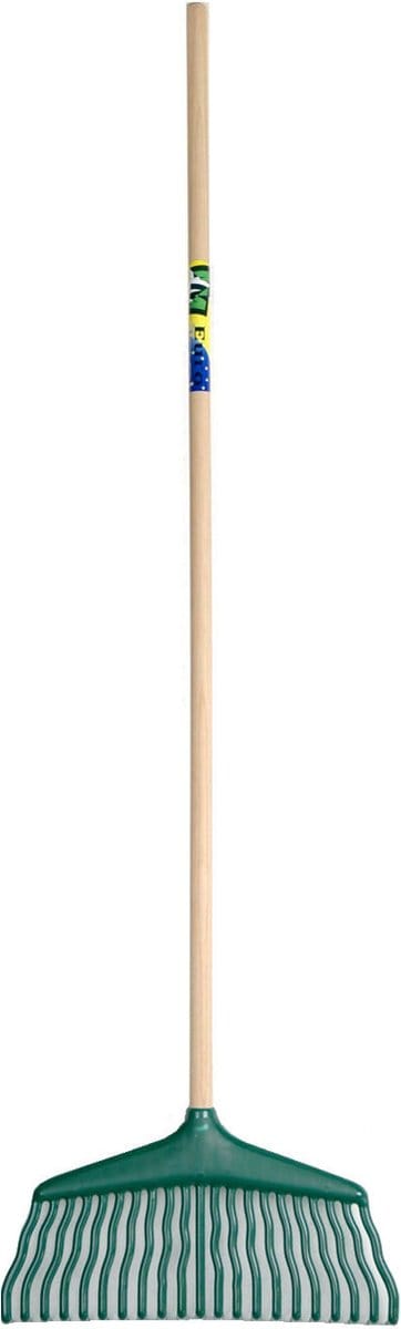 MM Eurotool Gazonhark kunststof met ongelakte houten steel 120 cm