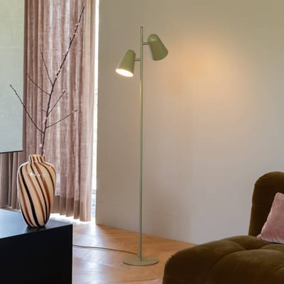 it's about RoMi Vloerlamp Salamanca - Groen - 28x28x145cm - Modern - Staande lampen voor Woonkamer - Slaapkamer