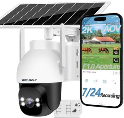 2K 4G LTE AOV Zonne-energiebewakingscamera Draadloos Buiten met 24/7 Opname en AI-Detectie