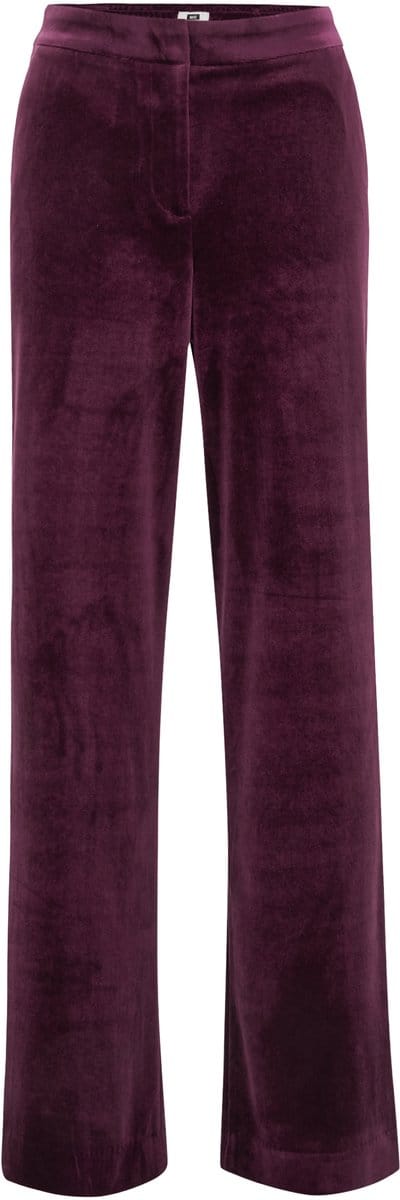 WE Fashion Dames velvet wide leg pantalon