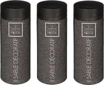 Atmosphera decoratie zand - 3x - zwart - 750 gram - Zandkorrels/hobby vulmateriaal