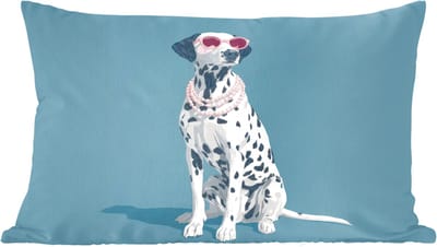 Sierkussens - Kussentjes Woonkamer - 60x40 cm - Dalmatiër - Zonnebril - Blauw