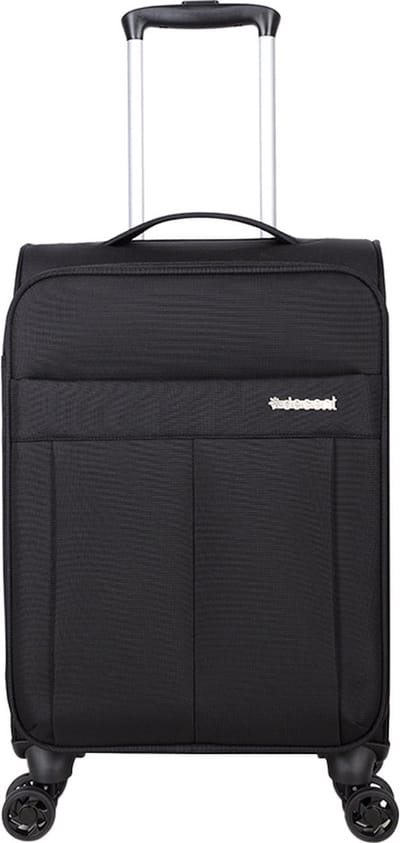 Decent D-UPRIGHT Handbagage koffer 55x35x20 - Handbagage trolley - Lichtgewicht koffer - Reiskoffer - Veilig TSA Cijferslot – Spinner 4 wielen - Zwart