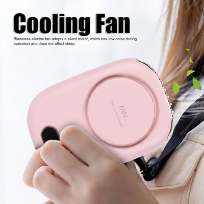 Draagbare Ventilator - Nekventilator USB - Buiten Koelen - Stille Motor - 12.3 cm - Roze