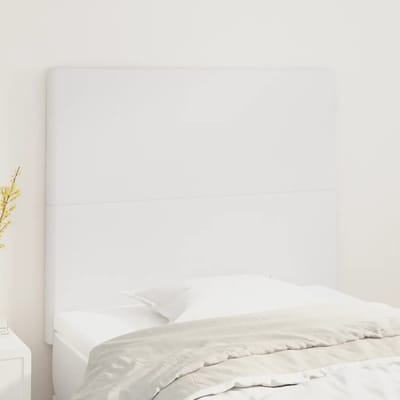vidaXL - Hoofdbord - wit - 100x5x118/128 - cm - kunstleer