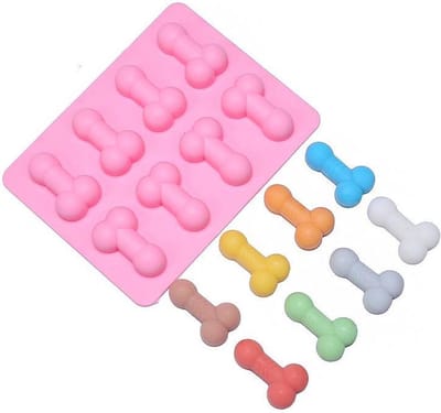 Winkrs - Piemel Penis vorm voor ijsblokjes, chocolade of snoepjes | Maak 8 piemeltjes met deze siliconen mal