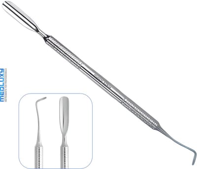 MEDLUXY® Pro - Bokkepootje & Nagelheffer - RVS - 18 cm (Cuticle pusher & Excavator, Nagelriemduwer, hoekheffer, naillifter, nagellifter ingegroeide nagels) [PN-508]