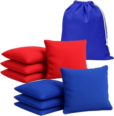 Cornhole Tassen Set - Gooispel Zakken - Buiten Spelen - Officiële Maten - 350 Gram - Rood en Blauw