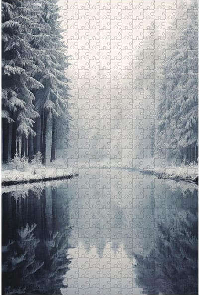 Houten Legpuzzel - Landschap Puzzel - Ontspannend Tijdverdrijf - Alfabet Gemarkeerde Stukjes - 1000 Stukjes - Natuurlijk