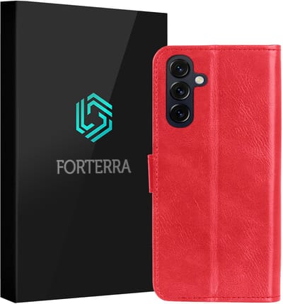 Hoesje Geschikt voor Samsung Galaxy A27 - Luxe Bookcase - Walletcase Hoes - Portemonnee - Cover - Rood