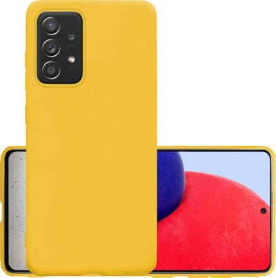 Hoesje - Geschikt voor Samsung Galaxy A72 - Sterk & Shockproof - Hoes Cover - Siliconen Case - Geel