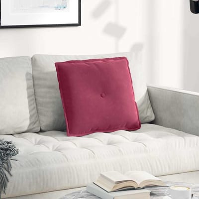 vidaXL - Rugkussen - Wijnrood - 50 - x - 45 - cm - Corduroy - stof