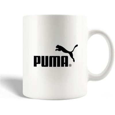 Mug - MANIACASE - Puma Logo Fashion - Céramique - Noir - 30cl - Compatible lave-vaisselle