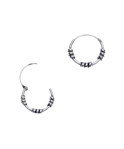 WeLoveSilver - zilveren oorringen - Bali hoops - 12 mm - 3 spiralen
