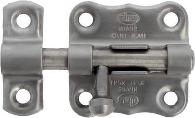 Opbouw grendel - Deur sluiting - Extra beveiliging - Verzonken schroefgaten - 30 x 33 mm - Mat roestvrij staal