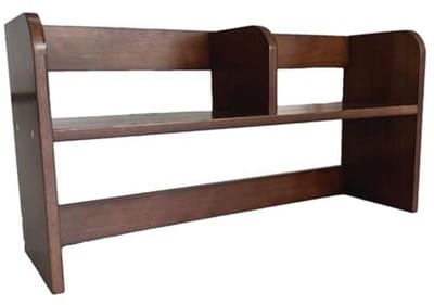Bureaurek voor Boeken en Kantoorbenodigdheden, 2-Laags Houten Organizer, 60 x 17 x 30 cm