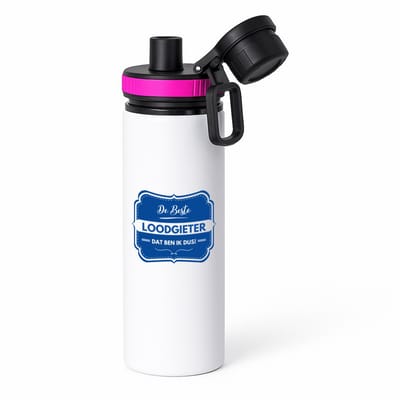 Hacebo® - De beste loodgieter waterfles met draaidop roze - Loodgieter - loodgieters - werk - afscheidscadeau - verjaardagscadeau - kado - water fles - 850ML