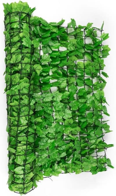 blumfeldt Fency Bright Ivy - privacyscherm , windscherm , geluidsisolatie , 300 x 150 cm , klimopbladeren , hoge opaciteit , kunststof gecoat gaas , maaswijdte 6 x 6 cm , lichtgroen - 100 cm 2 kg - voor Balkon voor Terras