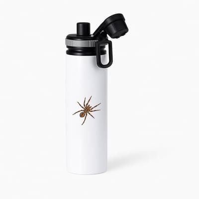 Hacebo® - Spinnen waterfles met draaidop grijs - Insecten - Dieren liefhebbers - Spin - vogelspin - tarantula - water fles - 850ML
