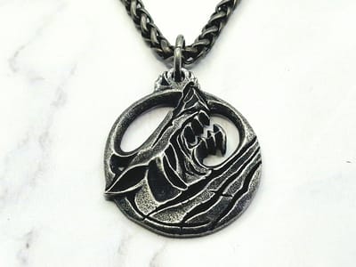 Mei's - Viking Iron Wolf - ketting heren - RVS grijs - 50 cm
