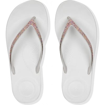 FitFlop Iqushion Sparkle TPU Dames Slippers - Urban Wit