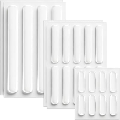 Transparante siliconen meubelbumper en beschermpads voor deurgrepen en meubels - 36 stuks, rubberen pads voor bescherming, wit, ideaal voor badkamer en meubels