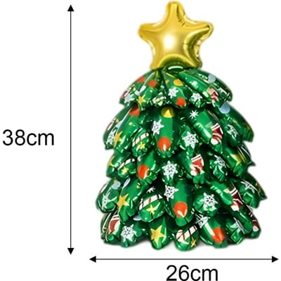 Grand Ballon en Feuille Arbre de Noël 3D Debout Avec Lumières LED Décorations de Fête du Nouvel An Fournitures Décoration de Noël à la Maison Po Accessoires As picture