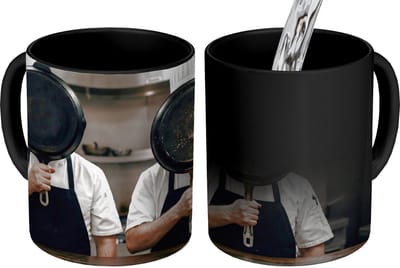 Magische Mok - Foto op Warmte Mokken - Koffiemok - Koks - Koekenpannen - Keuken - Magic Mok - Beker - 350 ML - Theemok
