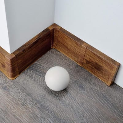 [DQ-PP], plinten, 75 mm, PVC, laminaatstrips, plinten van kunststof, PVC, laminaat, decoratieve plinten 80 Meter Sockelleisten Eiken Kantabrië