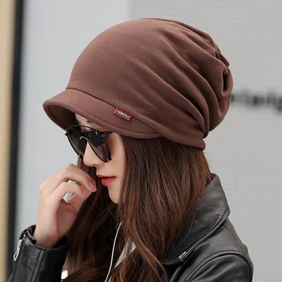 Chapeau à bord court Chapeau d'automne et d'hiver Couleur unie Décontracté Mode Féminine Bonnet d'hiver