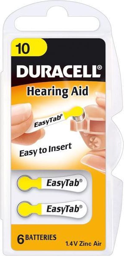 Duracell Hearing Aid DA10 1.4V niet-oplaadbare batterij
