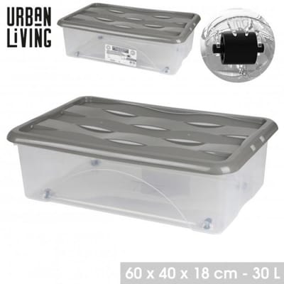 "MODULBOX" opbergbox voor onder het bed met wieltjes, 30 liter, 40 x 60 x H18 cm