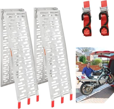 Inklapbare Aluminium Oprijplaat voor Voertuigen - 2 Stuks - Maximale Draagkracht 340 kg