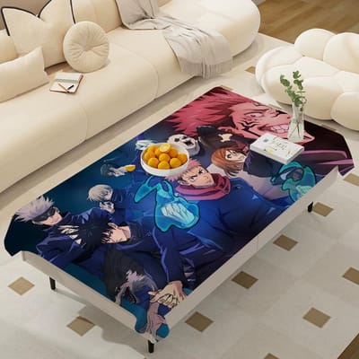 Jujutsu Kaisen Tafelkleed Verjaardagsfeest Bruiloft Kerst Tafelbedekking Afveegbare Bureau Doek Decoratie Covers Rechthoekig 90x140cm