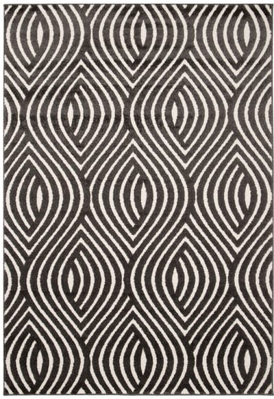 Retro vloerkleed - Forme Courant antraciet 200x290