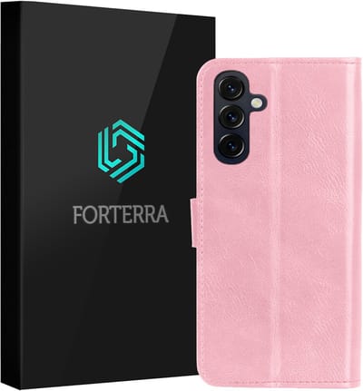 Hoesje Geschikt voor Samsung Galaxy A27 - Luxe Bookcase - Walletcase Hoes - Portemonnee - Cover - Lichtroze