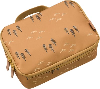 Fresk Kleine Koeltas Kind 2.5 L– Lunchtas Unisex – Thermische Lunch Koeltas - Met Bestekvak - Waterafstotende Lunchtas - Mosterd - Woods Spruce Yellow
