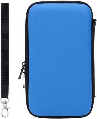 Reisopbergcase voor 2DS XL, 2DS LL en 3DS met 8 Slots - Beschermende Hard Shell in Blauw voor Console Accessoires
