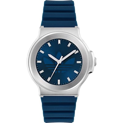 Adidas Originals Expression Three AOFH25502 Horloge - Siliconen - Blauw - Ø 41 mm