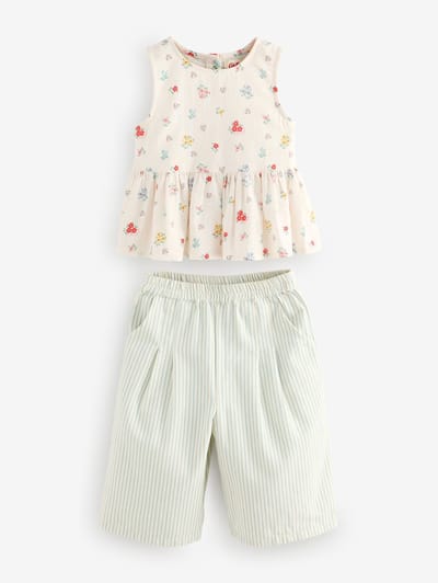 Next - Meisjes - Cath Kidston Blouse en Broek Combi-set - Crème