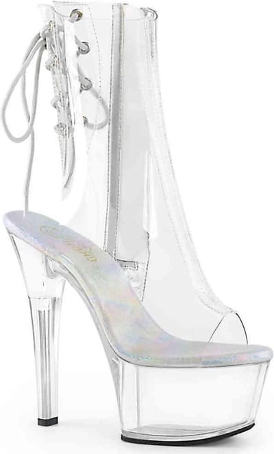 Pleaser Enkellaars -40 Shoes- ASPIRE-1018C Wit