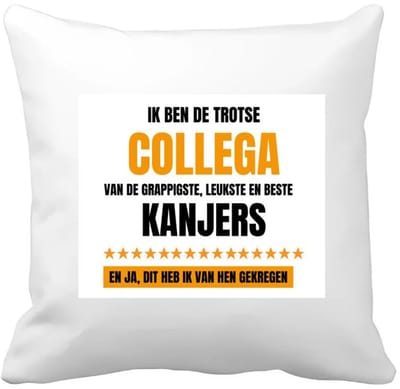 Akyol - trotse collega Kussen hoes - Collega - een collega - werk - afscheidscadeau - verjaardagscadeau - kado - 40 bij 40 cm