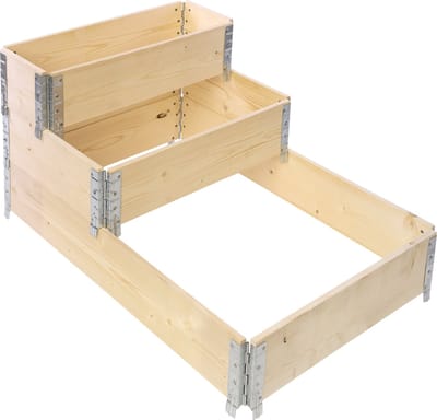 Garronda Kweekbak Palletrand Set - Natuurlijk - Bloemen - Kruiden - Palletframe - Natuurlijke Verhoogde Bloembedden - 80x30x20 cm - GD-BUD-PAL-SET