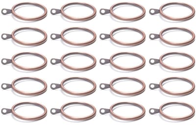 Dailygoods- Gordijnringen Pack van 20 - Metalen Gordijnringen - Krasbestendig - Slijtvast - Geschikt voor Zware/Lichtgewicht Gordijnen - Mooi Gepolijst - Gordijnhaken