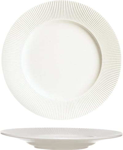 Chef&Sommelier Ginseng Bord - Porselein - Rond - Ø 25 cm - Wit - Set-6
