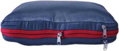 Reis Compressie Zak - Opbergkubus Kledingzak - Efficiënt Inpakken Reizen - Dubbellaags Waterdicht Nylon - 37x27x2 cm - Donkerblauw
