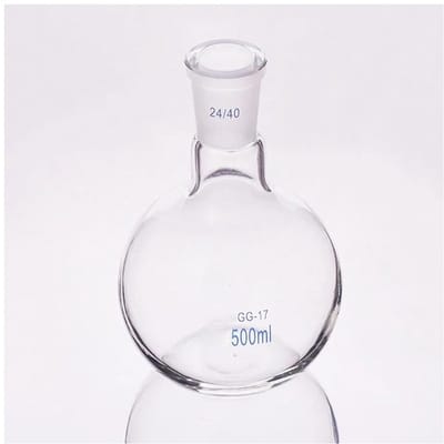 Vlakke bodemzuiger - Ronde steekkolf - Laboratorium experimenten - Hittebestendig borosilicaatglas - 2000 ml - Transparant