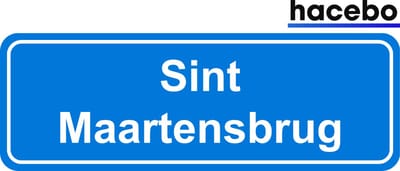 Hacebo - Plaatsnaam Sticker - 29x10 CM - Sint Maartensbrug sticker - Verkeersborden sticker - grappige cadeaus - Sint Maartensbrug